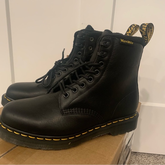 Black Dr. Martens 1460 Pascal Warmwair Leather Lace Up Boot - Picture 5 of 8